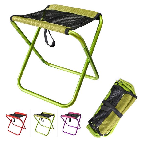 

portable breathable outdoor folding chair foldable fishing dew camping hiking barbecue queuing train stool sketch folding stool