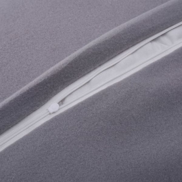 

3-pc. bedding set fleece gray 240 x 220/60 x 70 cm other home textile