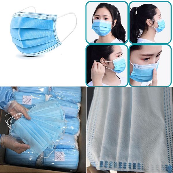 

dhl ffp3 non-woven disposable face mask 4 layers dust proof protection safety work masks men women home cleaning face masks mq2