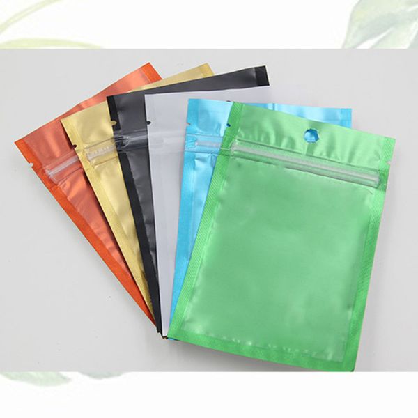 100 pcs Colorful Clear Plastic Zip lock Pouch Seal Food Storage Smell Proof Bags