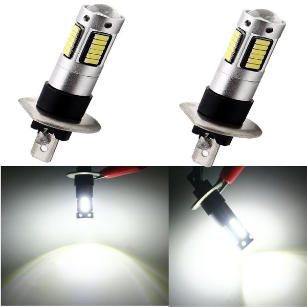 

4pcs h1 4014 30smd led car driving fog lamp drl daytime running light bulb 9v~24v suitable for general bulb model replacement