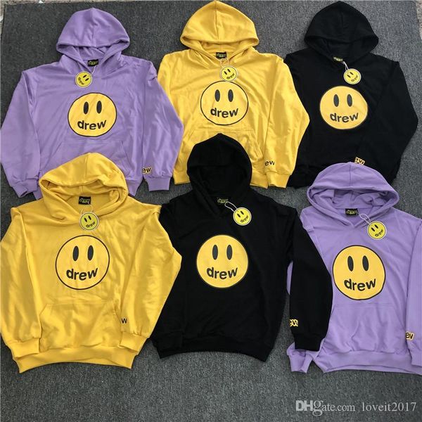 

fashion brand justin bieber streetwear hip hop drew house mens women cotton pullover hoodies sweatshirt coat, White;black