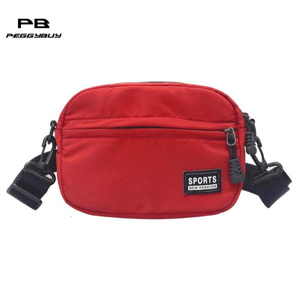 

fashion shoulder crossbody handbags teen boys girls nylon messenger bags zipper women clutch bag men totes pack red bolsa