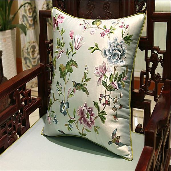 

classical satin throw pillow cushion embroidery handmade cushion pillow without inner 35x50cm 45x45cm 50x50cm ing