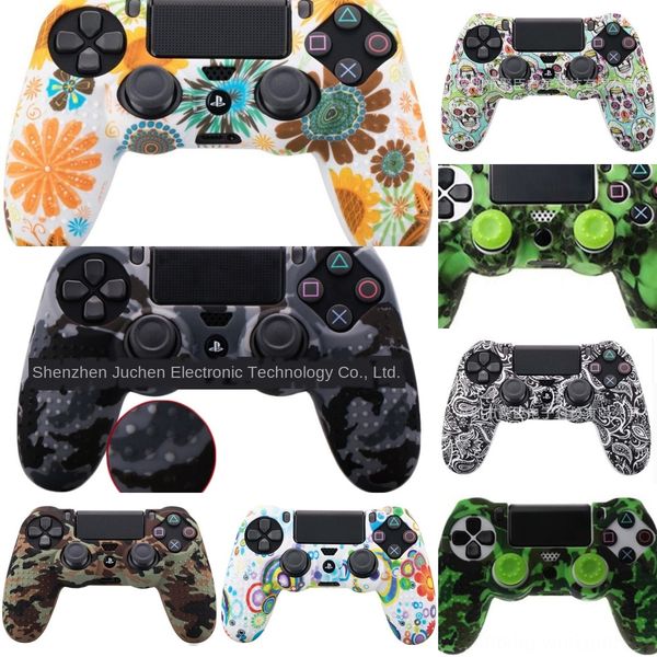 

4neqd zomtop силикона профессиональный защитный чехол камуфляж для sony dualshock 4 для ps4 в ds4, и тонкий контроллер кожи захваты для паль