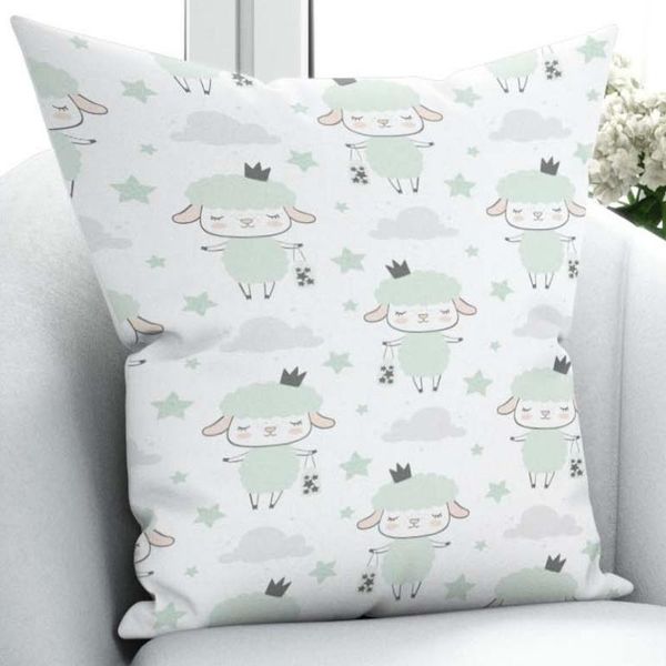 

else gray white lambs clouds moon stars 3d print microfiber throw pillow case cushion covers square hidden zipper 45x45cm