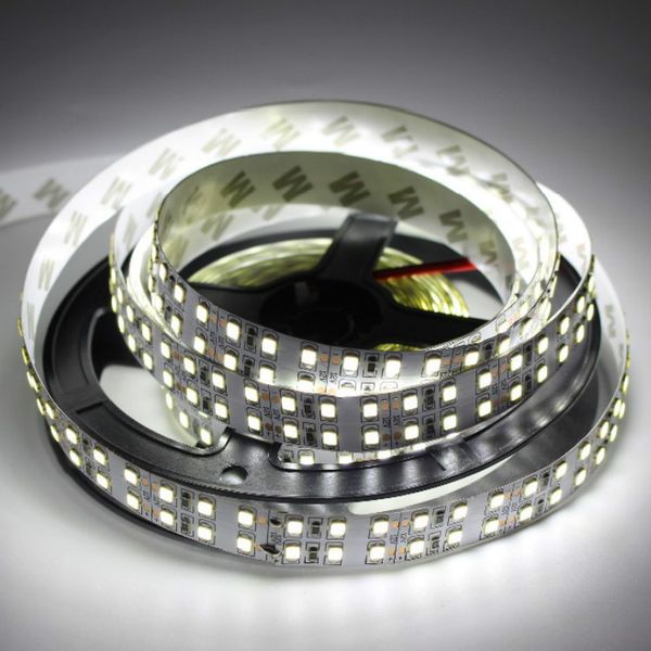 

double row 2835 smd 5m 1200leds 3000k 6000k flexible led strip rope tape lights roll tube waterproof light 12v