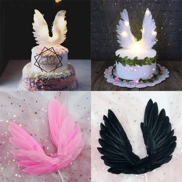 17x17cm Creative Angel Wings Design Wedding Cupcake Cake Topper
