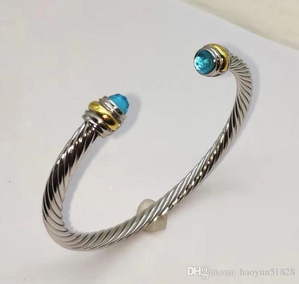 

american and european crystal bracelet environmental protection copper plated genuine gold gem bracelet jewelry, Black