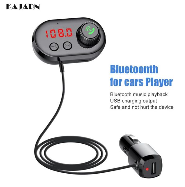 

kajarn car mp3 player radio audio adapter car kit handswireless bluetooth fm transmitte aux cable usb player charger
