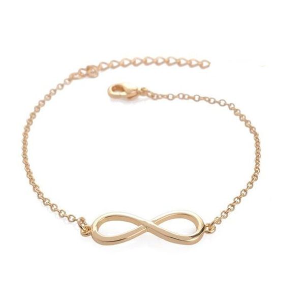 Einzigartige einfache Infinity Charme Armbänder Männer Süßes One Direction Infinite Armband Zahl Abbildung 8 acht Armbandschmuck für Frauen