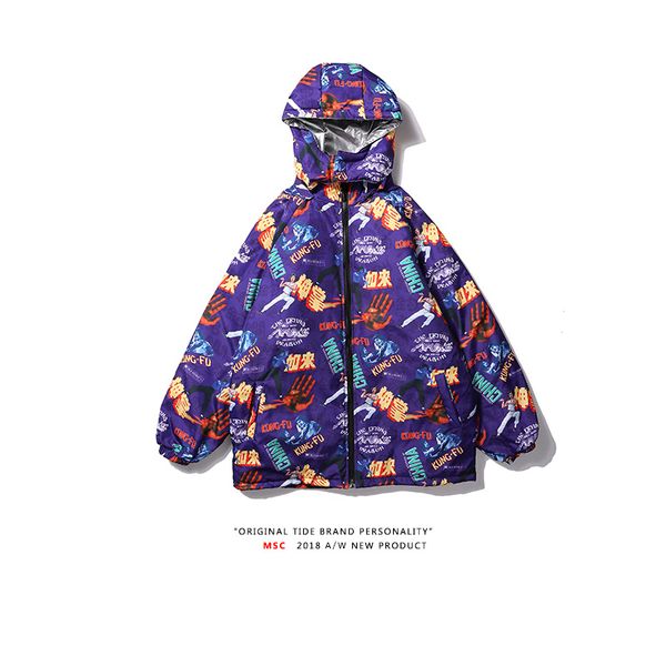 

мужчины смешно печатных мужские зимние куртки с капюшоном мужские пуховик стенд воротник ветрозащитный пальто, Black