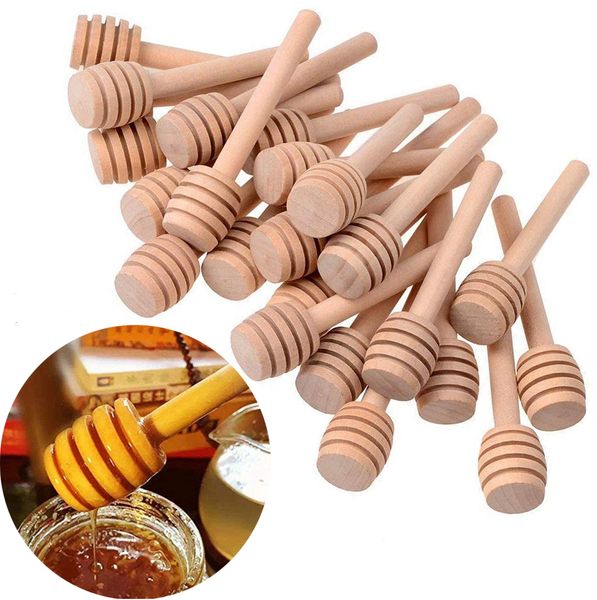 

мини деревянные мед мед палке ковши 8см партии питания ложка стик honey jar стик кофейная ложка wedding party bar supply бесплатная доставка