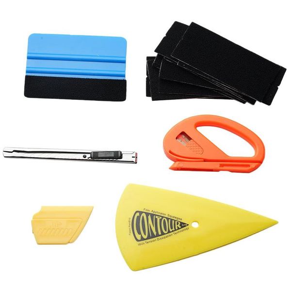 

film tools kit car wrap 3m squeegee safety snitty + tool kit felt 10pcs edge t6r1