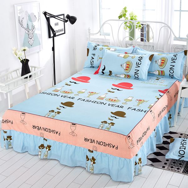 

bed skirt piece princess bed cover sheets fitted 1.8/1.5/2.0m meters