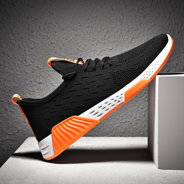 

2019 summer men fashion running shoes mesh breathable casual sports shoes lace-up stability cushioning light running sneakers