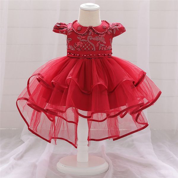 

summer dress for girl baby baptism gown 1st year birthday dress party wedding girl baby clothing toddler clothes infant vestidos, Red;yellow