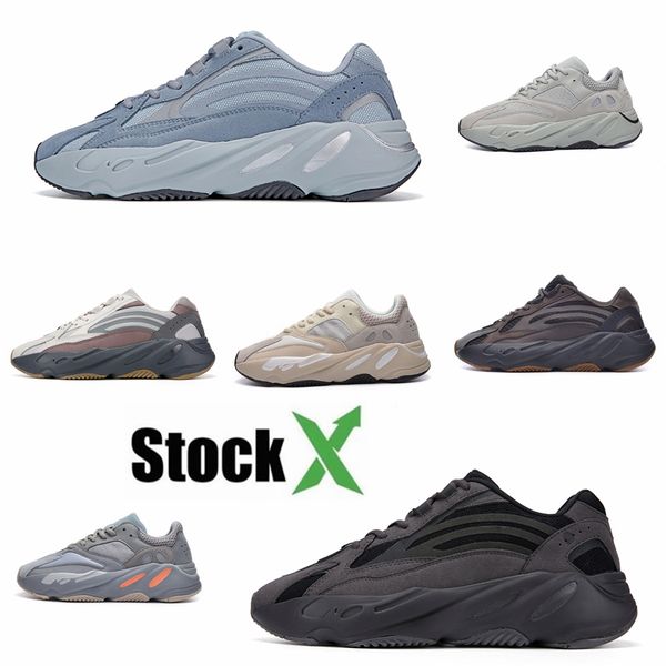 

designer shoes kanye west 700 wave runner grey mens women sport shoes solid grey chalk white core black sneakers size us5-11.5 #dsk674