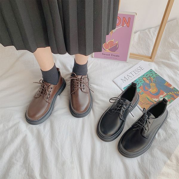 

cross women's shoes black flats round toe soft casual female sneakers british style modis ladies' footwear all-match oxfords