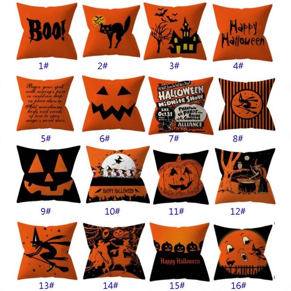 

32 styles halloween pillowcases cover throw pillow cushion pillow case cover for striped dot home car decoration christmas xd19854