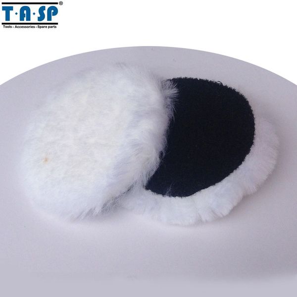 

tasp mpb125n 2 x 125mm 5" inch wool polishing bonnet hook & loop buffing pad for car polisher