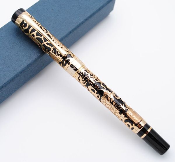 

jinhao 5000 black century dragon relievo rollerball pen, Blue;orange