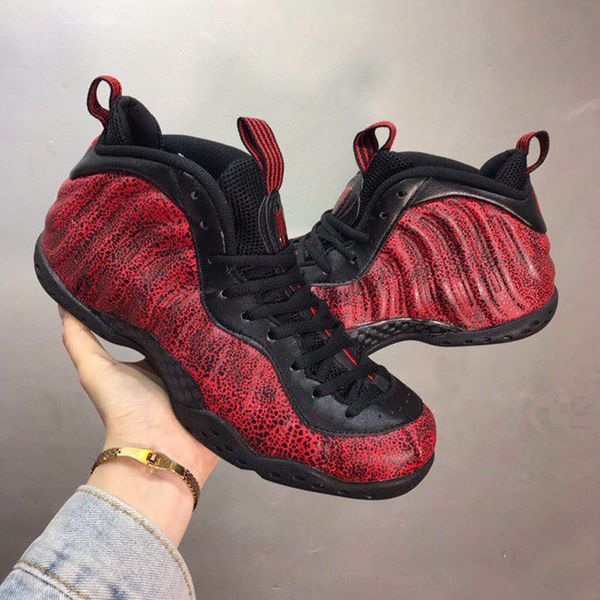 

one lava black total crimson-bright crimson basketball shoes for men good quality penny hardaway boy mens sports sneakers