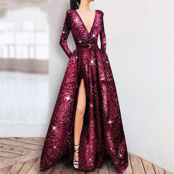 

2020 long plus size arabic prom dresses burgundy long sleeves muslim evening gowns formal party dress, Black