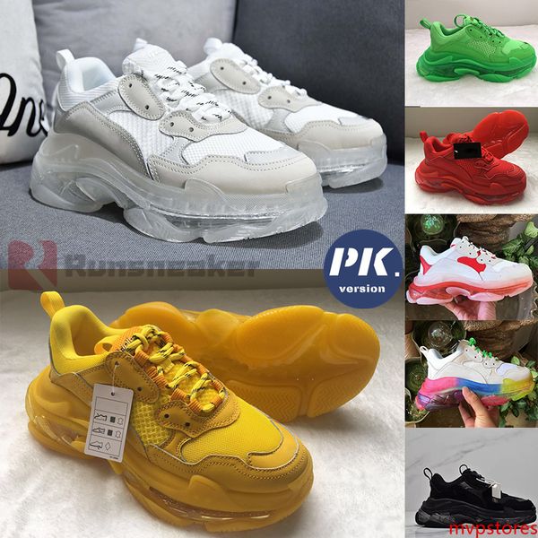 

pk version stock x vapors triple s sneakers beige golden paris platform vintage dress casual dad shoes luxury designer mens women trainers