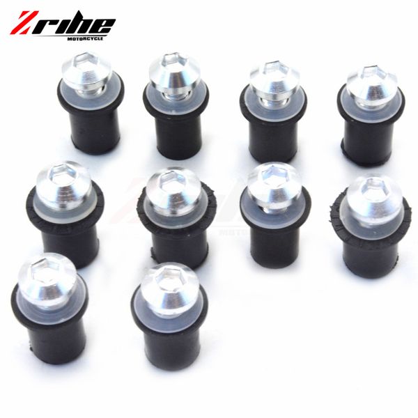 

for 10x cnc motorcycle screw windscreen bolt for tmax 530 touring road king mt09 mt-07 mt03 r1200gs adventu