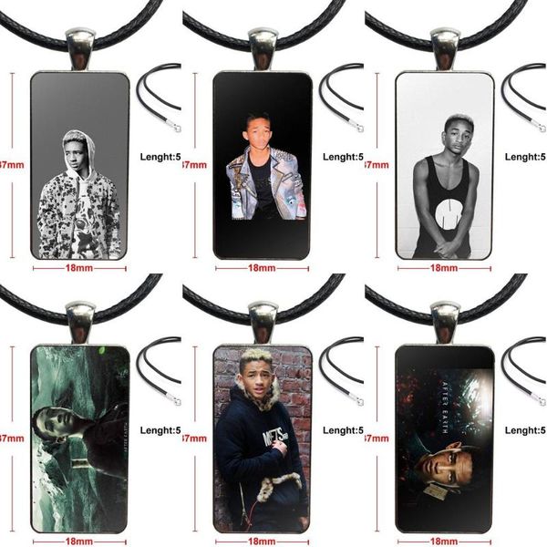 

jaden smith hoodie for girls glass cabochon choker pendant rectangle necklace steel color jewelry, Silver