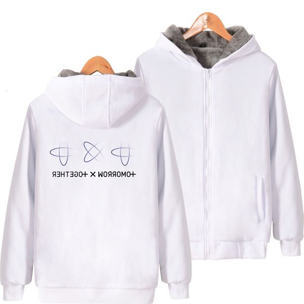 

group shirt male 2019 close tomorrow x together thickening zipper sweater men and women t shirts, Black
