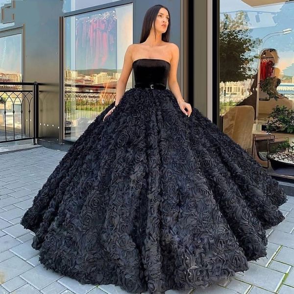 

2020 elegant woman plus size black prom dresses long arabic evening gowns formal party gala dress ball gown