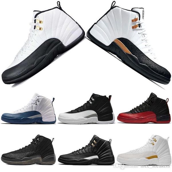 

designer mens 12s cny basketball shoes taxi black white the master flu game gamma french blue playoffs sports trainers sneakers size 41-47