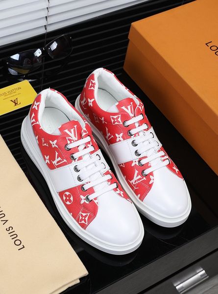 

new style luxury high-end men's casual sports shoes fashion design brand platform men's shoes classic vintage pattern size: 38-44, Black