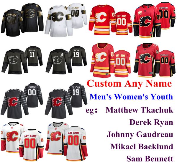 

s-6xl 2020 all-star game calgary flames hockey jerseys juuso valimaki jersey alexander yelesin david rittich cam talbot custom stitched, Black;red