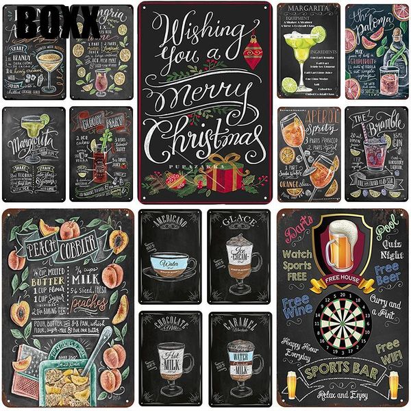 

cocktail plaque metal vintage tin sign pin up shabby chic decor metal signs vintage bar decoration metal poster pub plate room wall