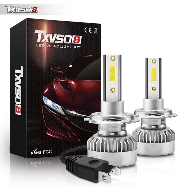 

txvso8 2x фара лампы cob led chips h7 led 110w / set 20000lm / set автомобильный свет для 307 206 308 407 207 3008 208 508 2008
