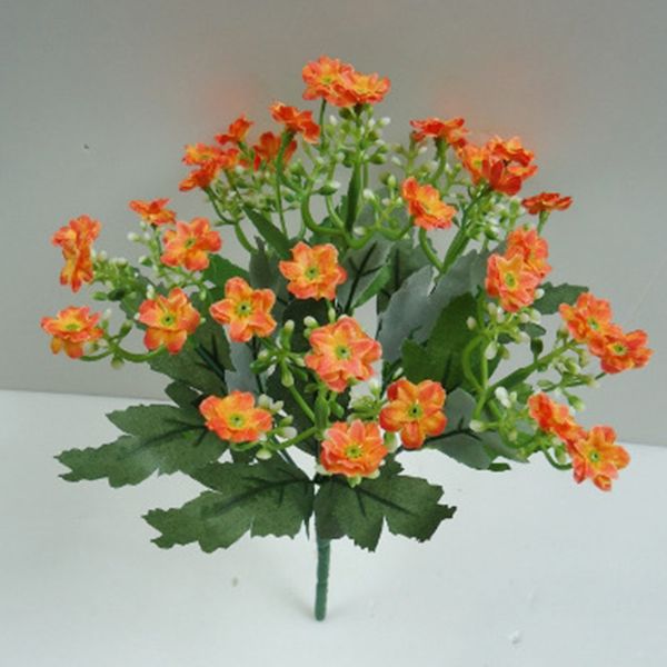 

1 set 28cm foliage artificial flower orchids plant crepe plastic wire 20 leaves