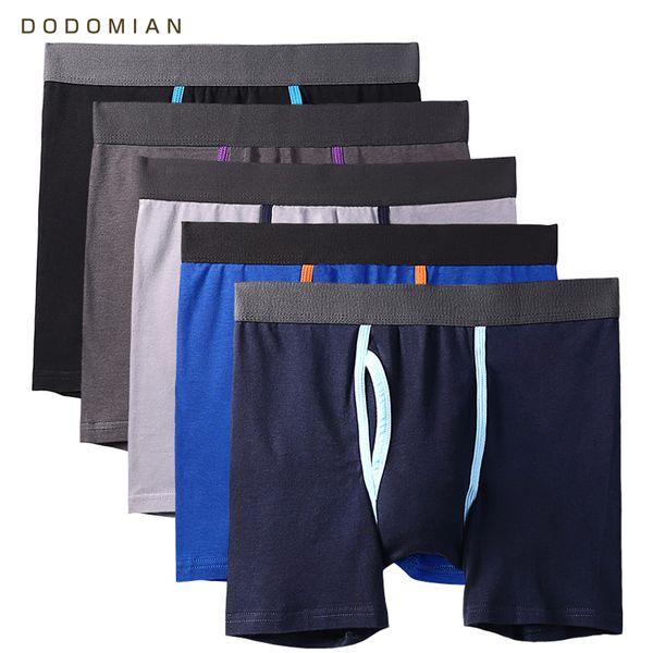 

men boxer cotton solid long boxers man 5 pcs/lot soft mens underwear breathable boxershorts male u-convex us size s  l xl xxl, Black;white