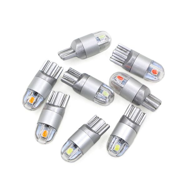 

8pcs t10 w5w led car 194 168 wedge bulb 3030smd clearance reading map dome ceiling trunk license plate light red yellow blue 12v