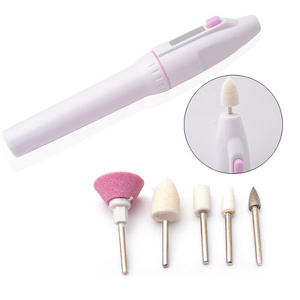 Portátil Elétrica Unhas Broca Kit Set Bateria Manicure Pedicure Grinding Polimento Máquina Manicure pessoais e Pedicure Kit