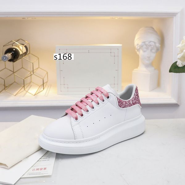 

luxury designer party lover dress shoe men women balck white golden reflective stripe leather platform sneakers 8, Black