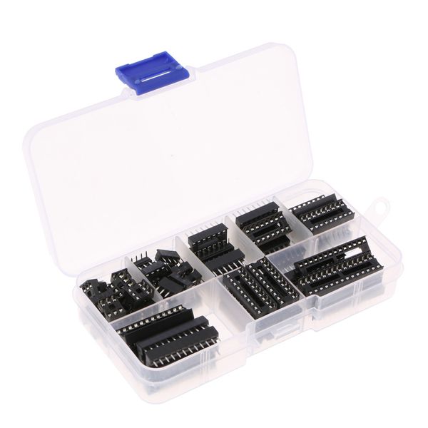 

66pcs dil dip ic socket adaptor assortment kit solder type