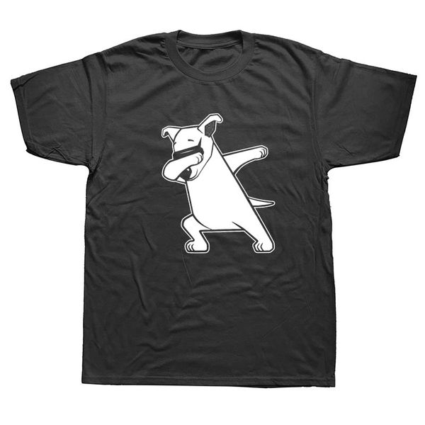 

funny dabbing jack russell terrier dog shirt novelty men's t shirts short sleeve cotton o-neck t-shirt, White;black