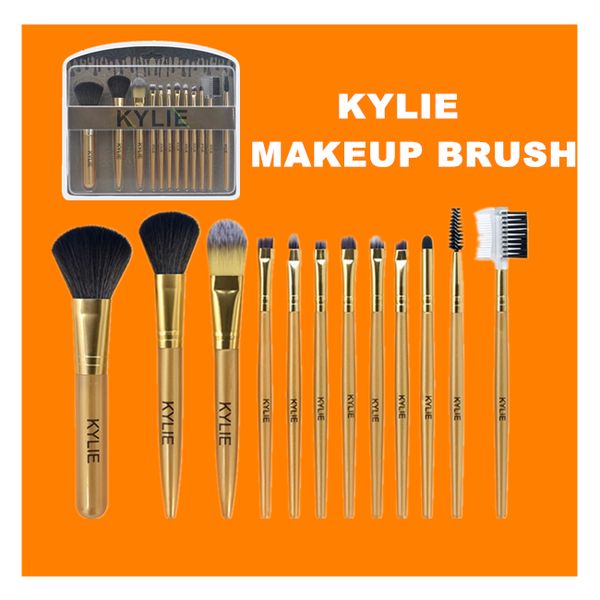 

New kylie makeup bru he et 12pc et kit eye hadow bru h foundation bru h blu h bru h makeup tool acce orie