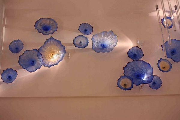 

100% blown glass wall plates l lobby gallery pretty modern home lighting decoration hand blown glass wall plates