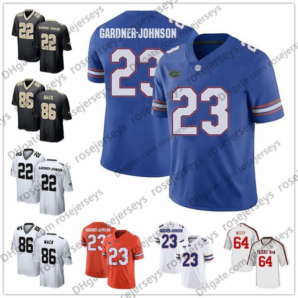 

2019 ncaa florida gators chauncey gardner-johnson alize mack erik mccoy saquan hampton kaden elliss black white rush gold football jersey 4x