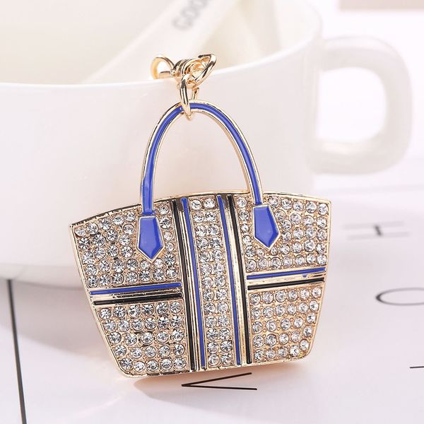 

rhinestone alloy handbag sparkling charm keychain bag handbag key pendant, Black