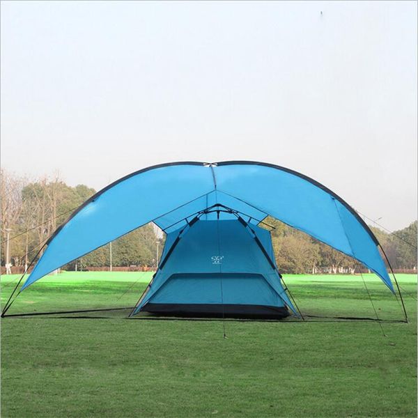 

portable large beach camping tent waterproof canopy sun shelter outdoor awning party roof tarp hiking family barraca gazebo
